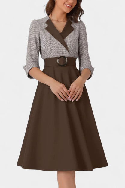 Maria Midi Blazer Dress Featuring a Circular Belt